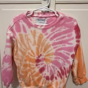 Old Navy Kids Tie-Dye Sweatshirt - Pink and Orange Swirl